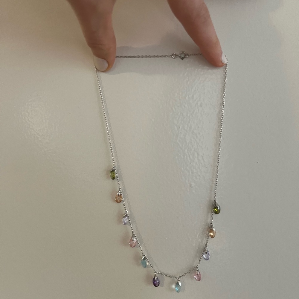 NWOT! Elegant Multi-Color Gemstone Necklace